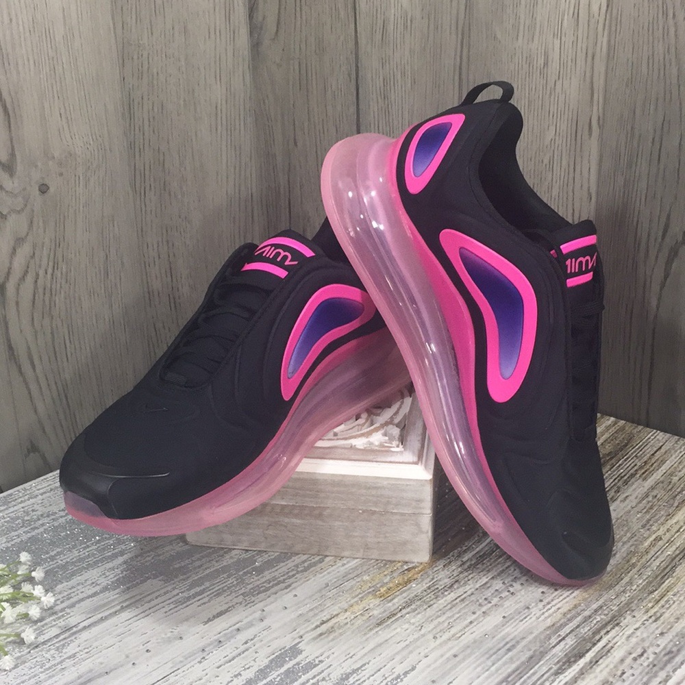 Nike Air Max 720 black/black-pink blast Men’s Shoe - Picture 8 of 8